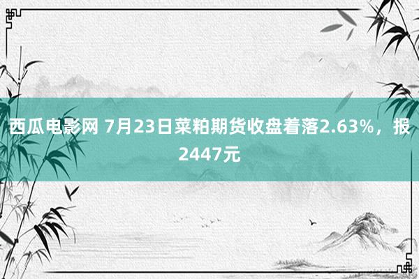 西瓜电影网 7月23日菜粕期货收盘着落2.63%，报2447元