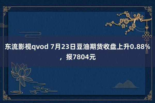 东流影视qvod 7月23日豆油期货收盘上升0.88%，报7804元