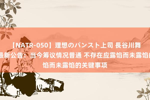 【NATR-050】理想のパンスト上司 長谷川舞 华塑控股最新公告：当今筹议情况普通 不存在应露馅而未露馅的关键事项